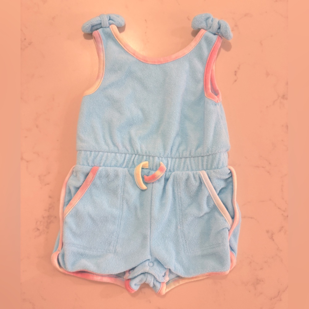 Splendid Blue Terry Cloth Romper